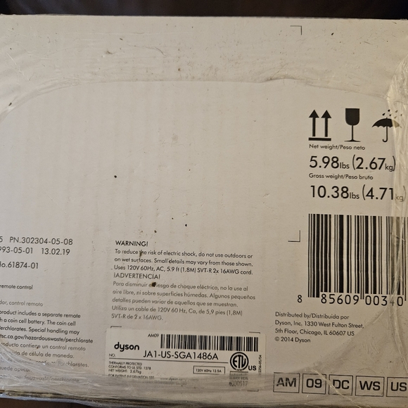 Dyson Hot + Cool Jet Focus Heating & Cooling Fan - Picture 14 of 16